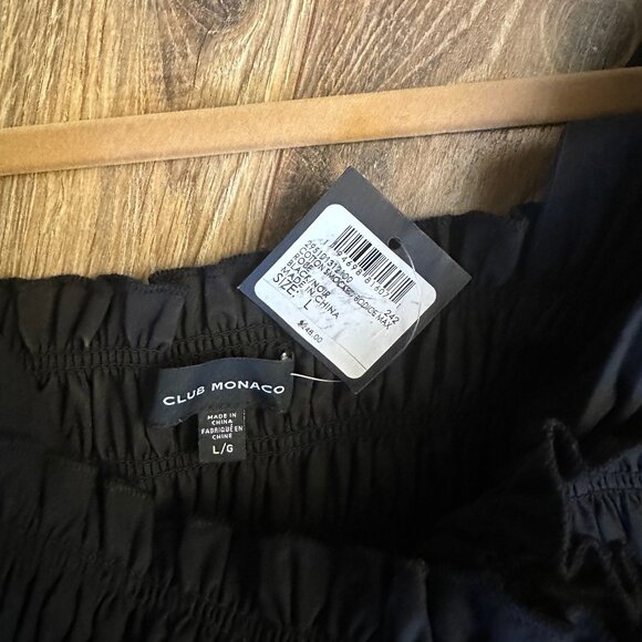 Club Monaco Cotton Smocked Bodice Maxi Dress NWT Size L - Picture 7 of 9